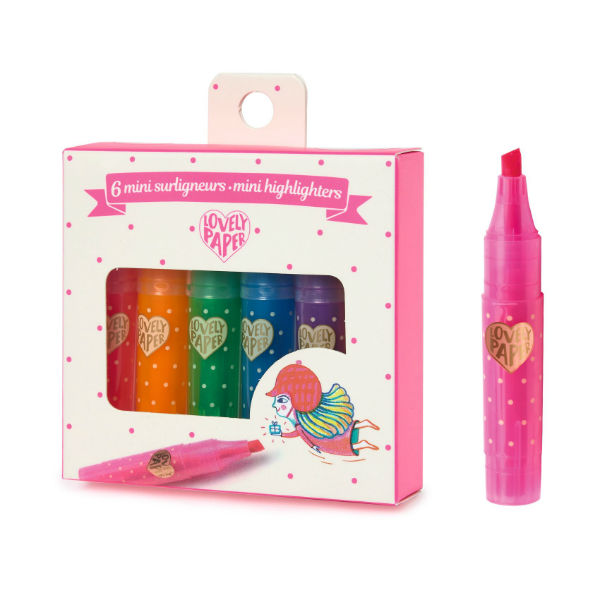 Image de  Boite 6 mini surligneurs 