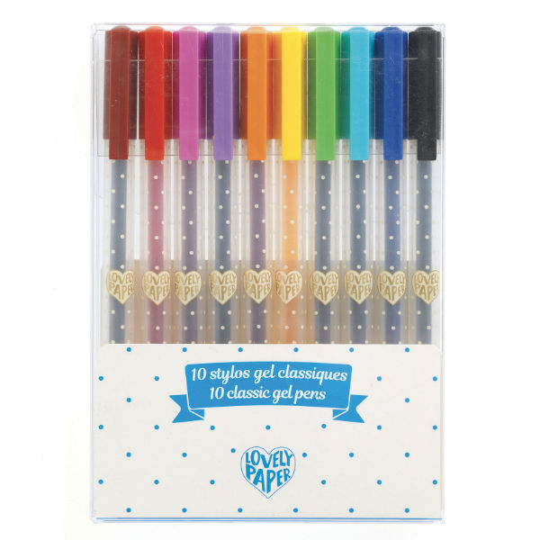 Image de  Boite 10 stylos gel classiques 