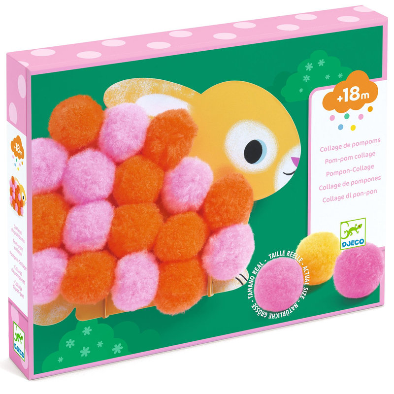 Ref. DJEDJ00049, Collages pour les petits pompons animaux et ronds, marque DJECO
