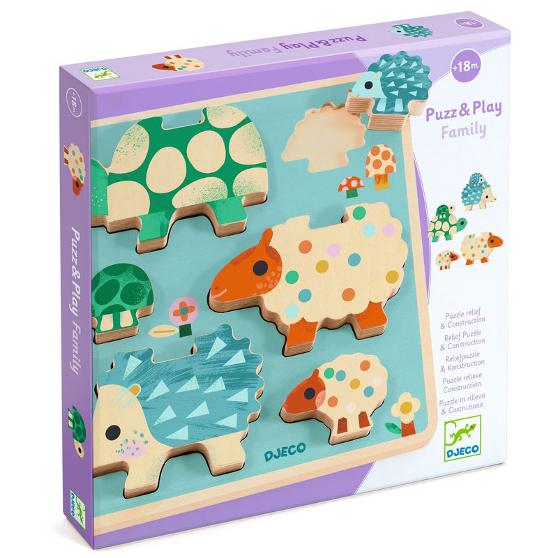 Ref. DJEDJ01084, Puzzle relief puzz & play family, marque DJECO