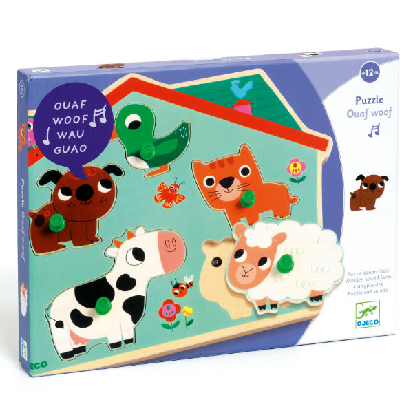 Image de  Puzzles sonores bois ouaf woof nd15 