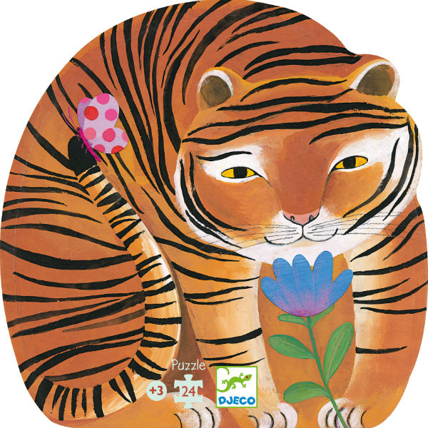 Image de  Puzzles silhouettes la balade du tigre 24 pcs nd16 