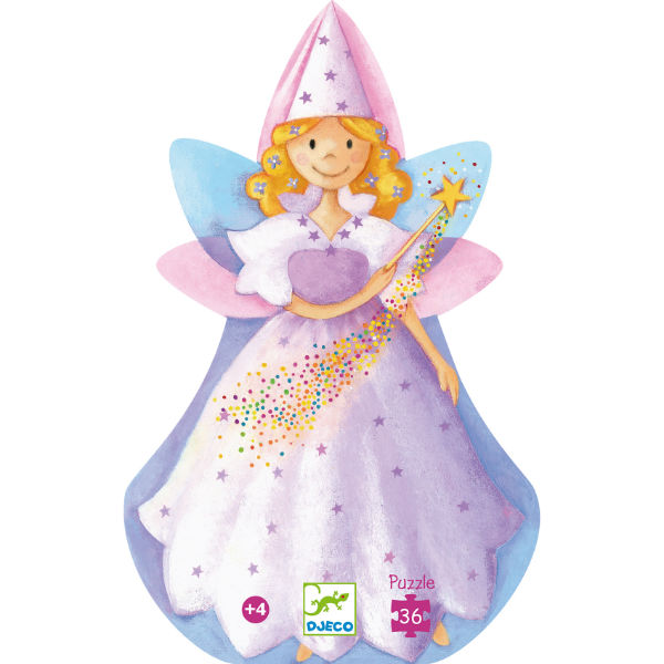 Image de  PUZZLES SILHOUETTES LA FEE ET LA LICORNE 36 PCS 