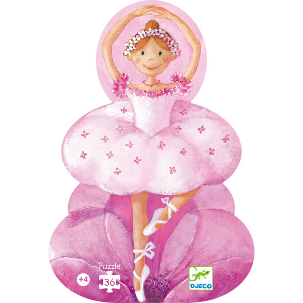 Image de  PUZZLES SILHOUETTES LA BALLERINE A LA FLEUR 36 PCS 