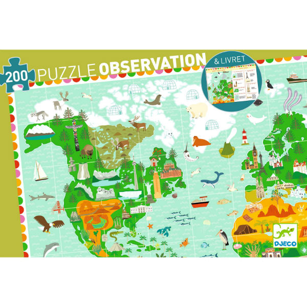 Image de  Puzzle 200 pièces le tour du monde. 