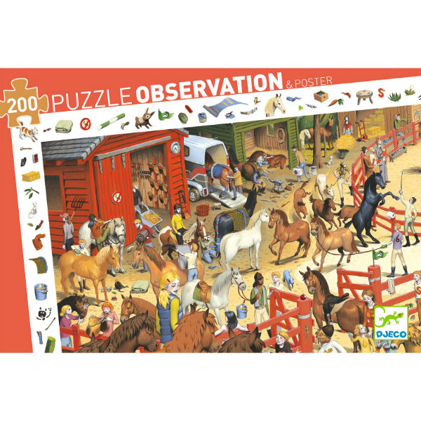 Image de  Puzzle d’observation de 200 pièces sur le thème de l'équitation. 
