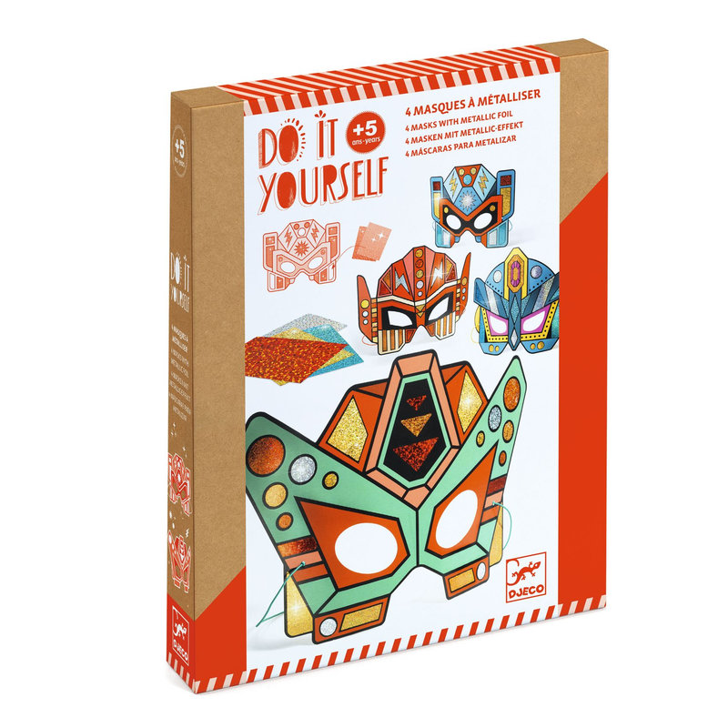 Ref. DJEDJ07924, Masques à métalliser super robots, marque DJECO