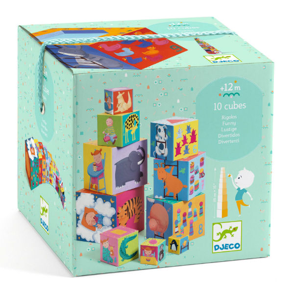 Image de  Cubes premier age 10 cubes rigolos nd15 