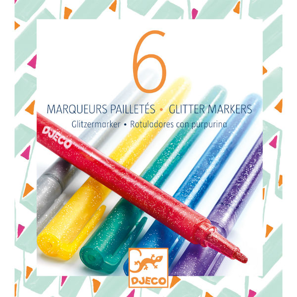 Image de  Boite 6 marqueurs pailletes nd15 