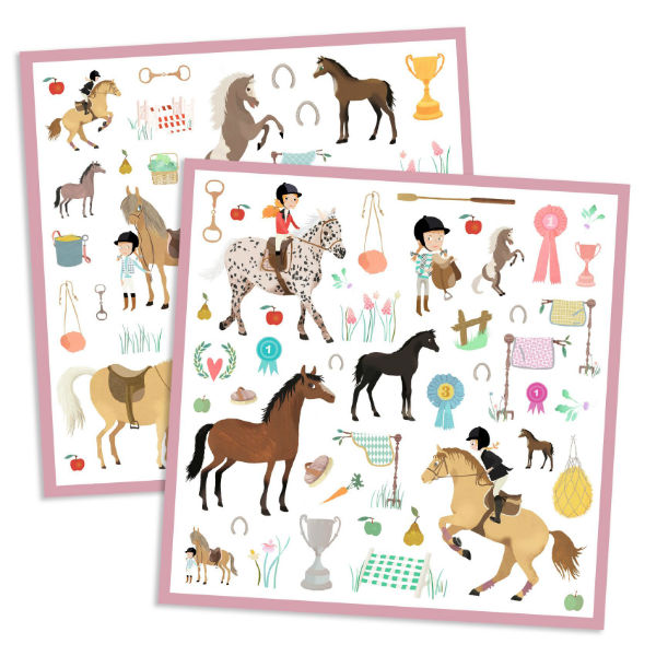 Image de  Pochette 160 Stickers Les chevaux 