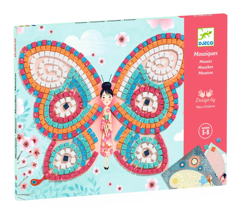 Ref. DJEDJ08898, Pochette mosaiques papillons, marque DJECO