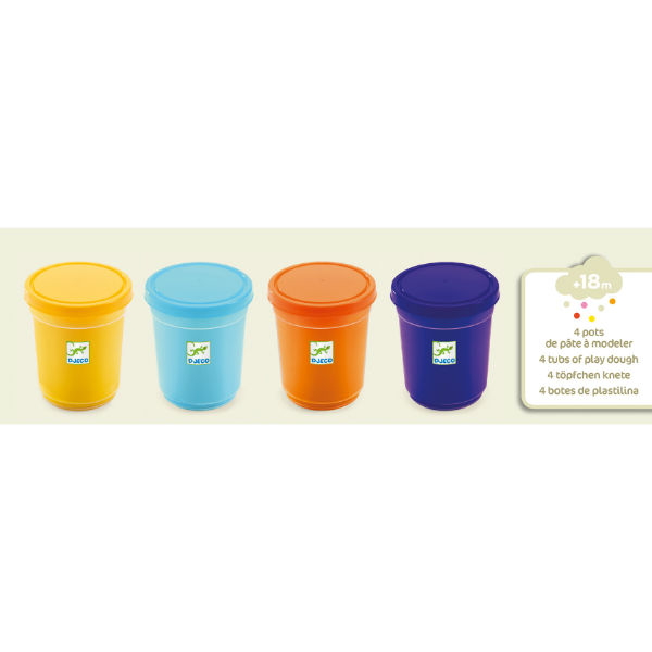 Image de  4 POTS DE PATE A MODELER NATURE 