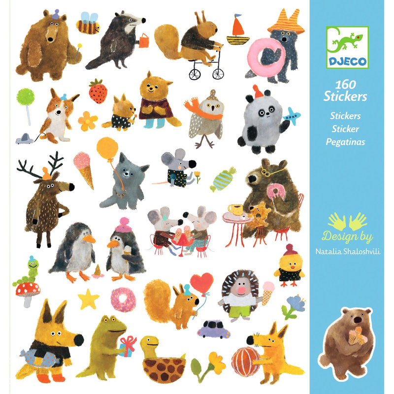 Ref. DJEDJ09317, Stickers fluffy friends, marque DJECO