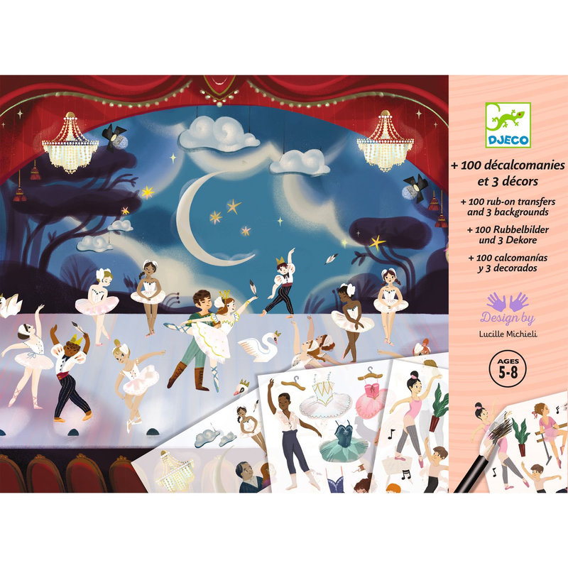 Ref. DJEDJ09356, Decalcomanies petits rats de l'opéra, marque DJECO