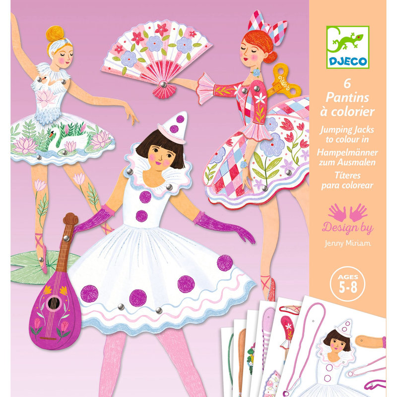 Ref. DJEDJ09649, Coloriages surprises tutus, marque DJECO