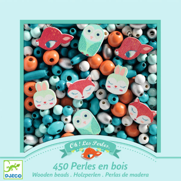 Image de  Perles en bois petits animaux 