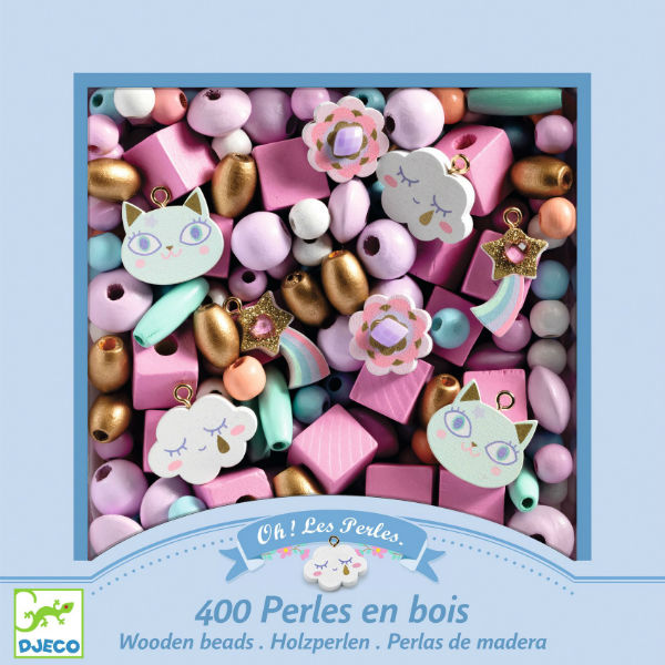 Image de  Perles en bois arc-en-ciel nd20 