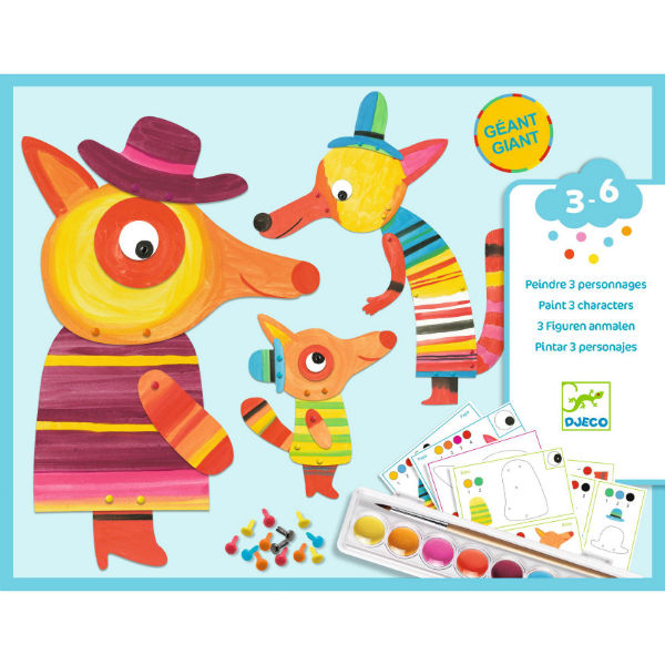 Image de  Peinture la famille renard 