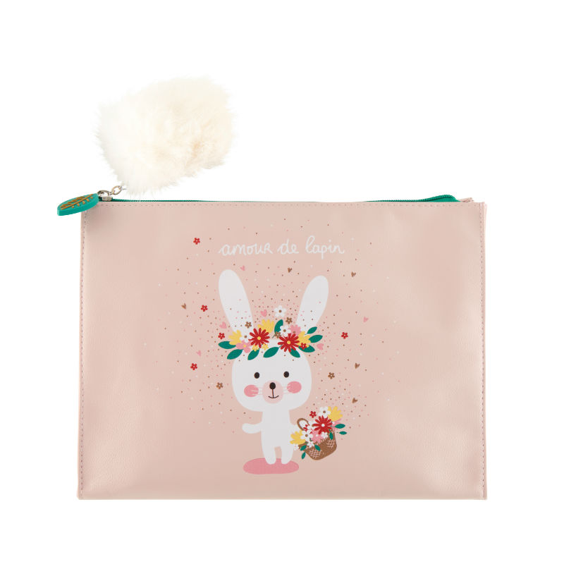 Image de  Trousse de toilette Celia lapin fleuri 