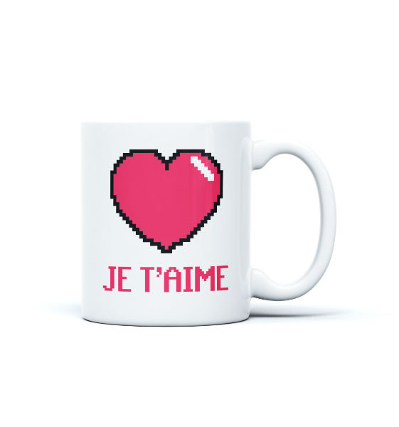 Image de  Mug Stan je t'aime cœur pixel 