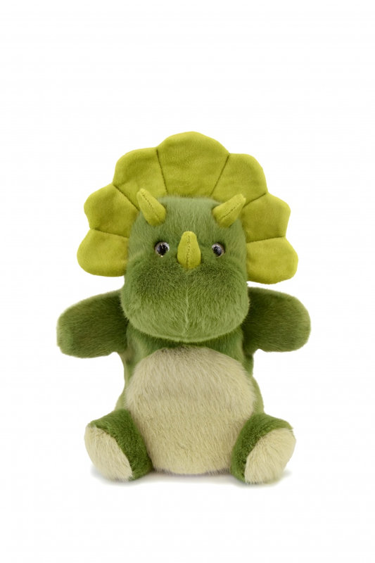 Ref. DOUHO3367, Histoire d'Ours - Podcoll marionnette dino 24 cm, Vert, marque HISTOIRE D'OURS
