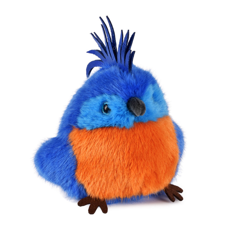 Ref. DOUHO3438, Histoire d'Ours - Les cui-cui paradis peluche perroquet bleu royal, marque HISTOIRE D'OURS