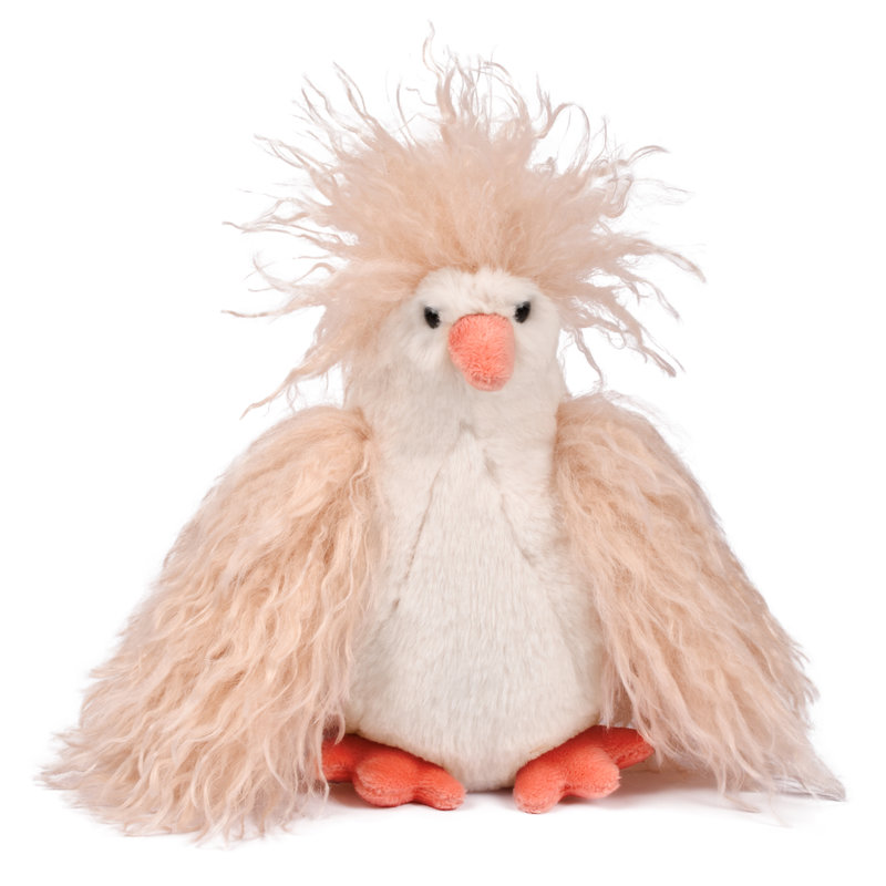 Ref. DOUHO3446, Histoire d'Ours - Peluche poulette frisottis 20 cm, Orange, marque HISTOIRE D'OURS