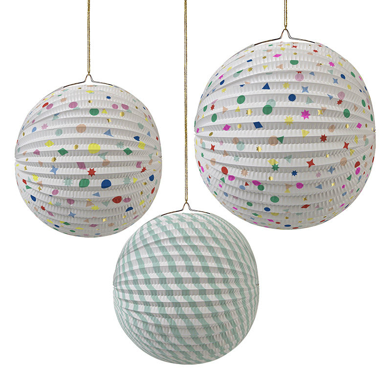 Image de  Set 3 boules papier charms 