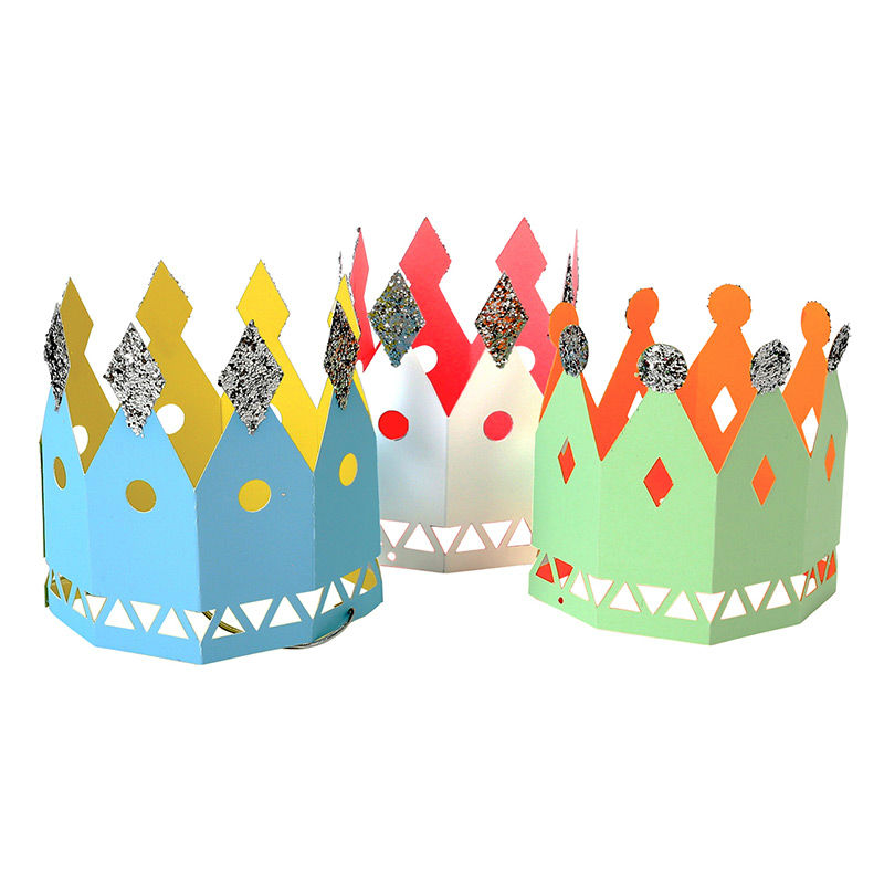 Image de  Set 8 minis couronnes multicolor 