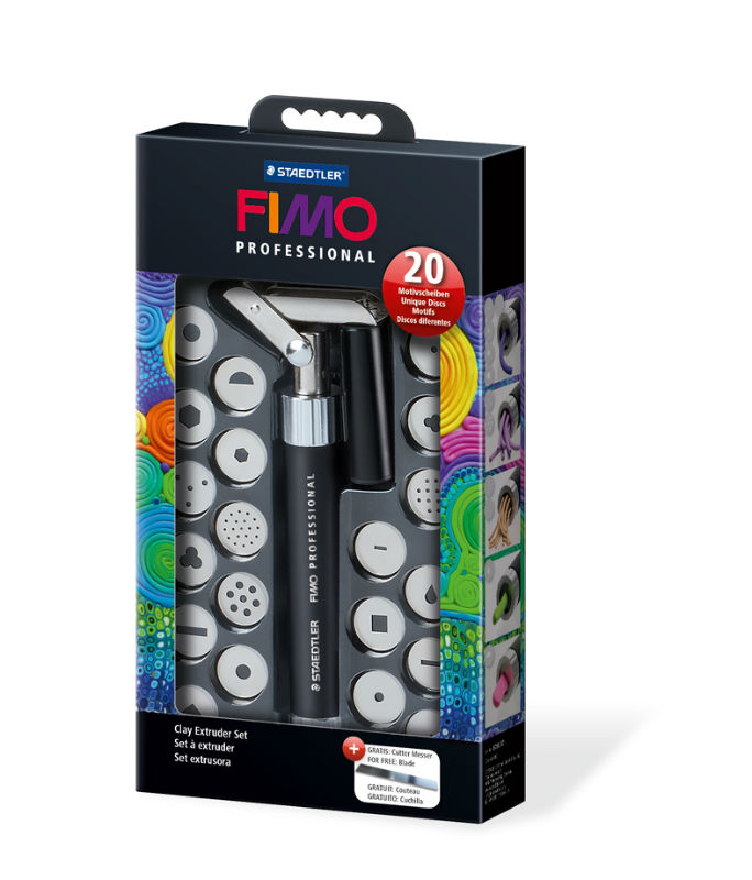 Image de  Kit extrudeur fimo pro + 20 embouts de finition 