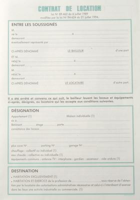 Image de  Contrat de location 