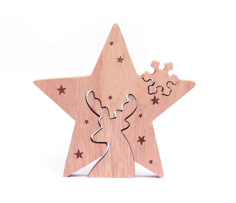 Image de  Centre de table étoile renne 