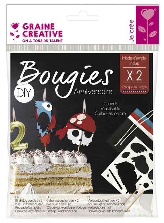 Image de  Kit Diy bougies anniversaire pirate 