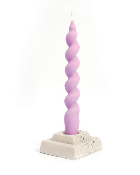 Image de  Moule bougie silicone torsade 