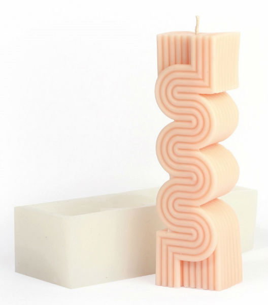 Image de  Moule bougie silicone graphique 