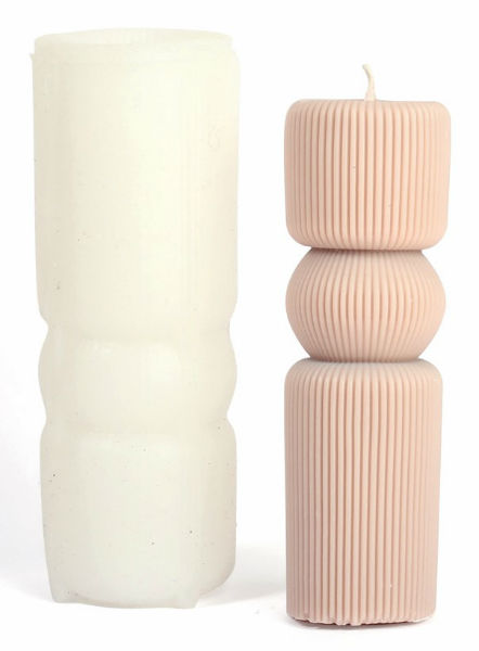 Image de  Moule bougie silicone colonne antique 