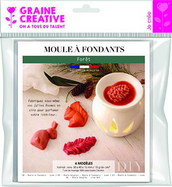 Image de  Moule 4 fondants à bougie forêt 