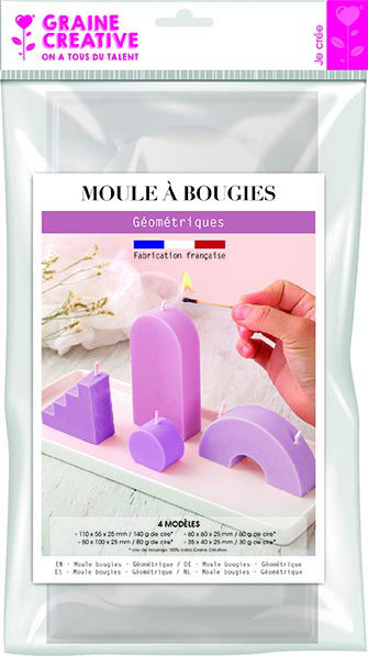 Image de  Lot 2 moules à bougie géométrique 