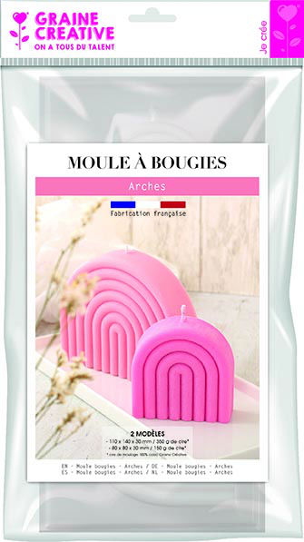 Image de  Lot 2 moules à bougie arc en ciel 