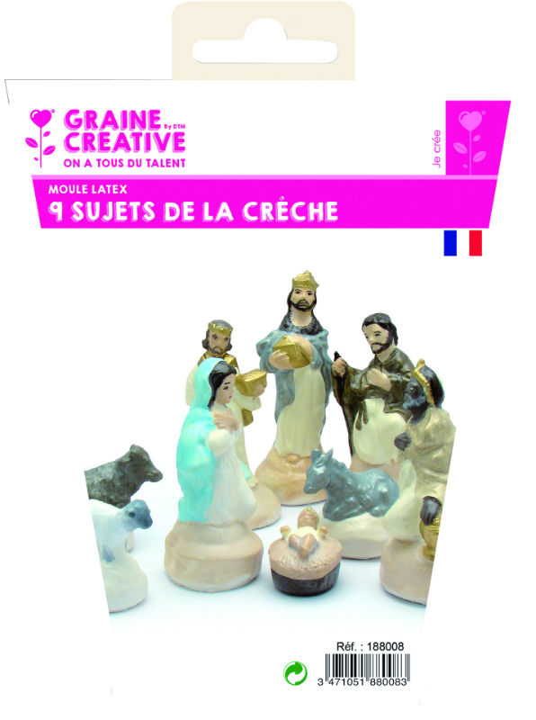 Image de  Lot 9 moules latex crèche 