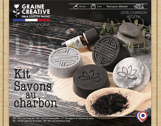 Image de  Kit diy savons au charbon 196 x 144 x 45 mm 
