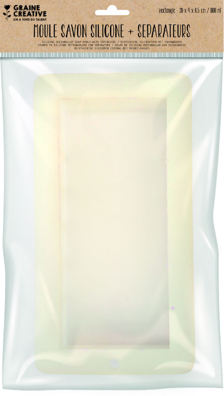 Image de  Moule silicone rectangle avec séparateurs 