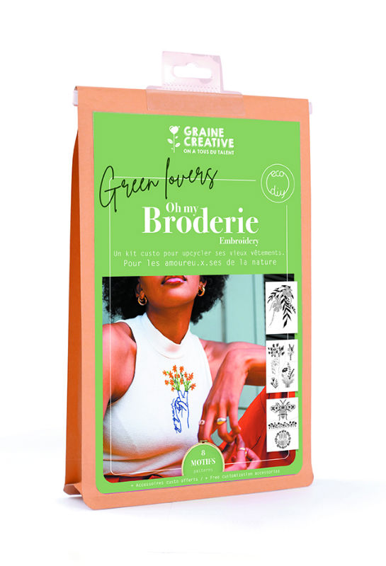 Image de  Kit broderie sur vêtement nature 