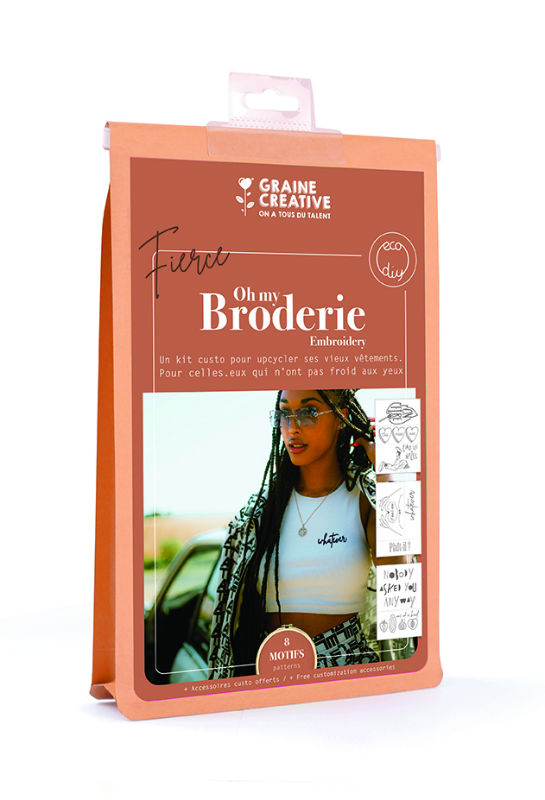 Image de  Kit broderie sur vêtement fierce 