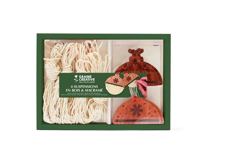 Image de  Kit boules de noël macrame 