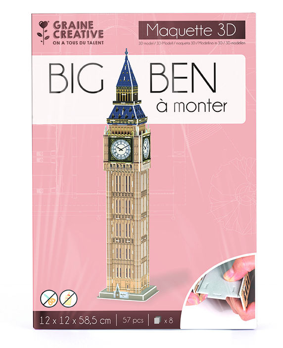 Image de  Puzzle maquette 3D big ben 57p 