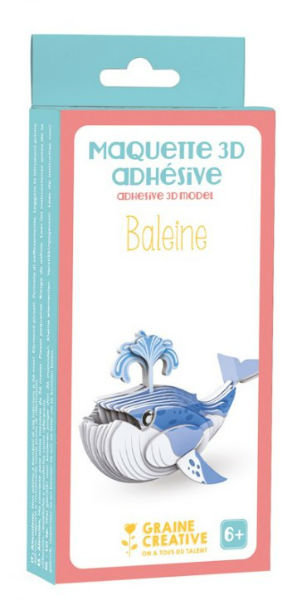 Image de  Maquette adhésive 3D baleine 
