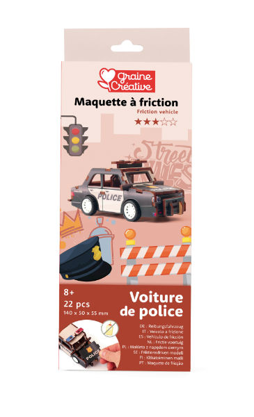 Image de  Maquette 3D bois véhicule police 