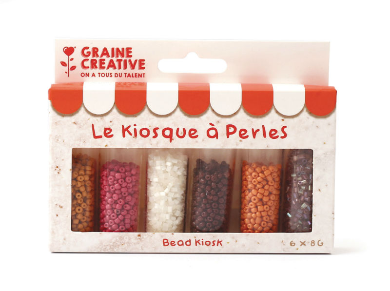 Ref. GRA736116, Set perles 6 couleurs chai latte, marque GRAINE CREATIVE