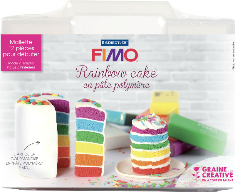 Image de  Mallette rainbow cake Fimo 